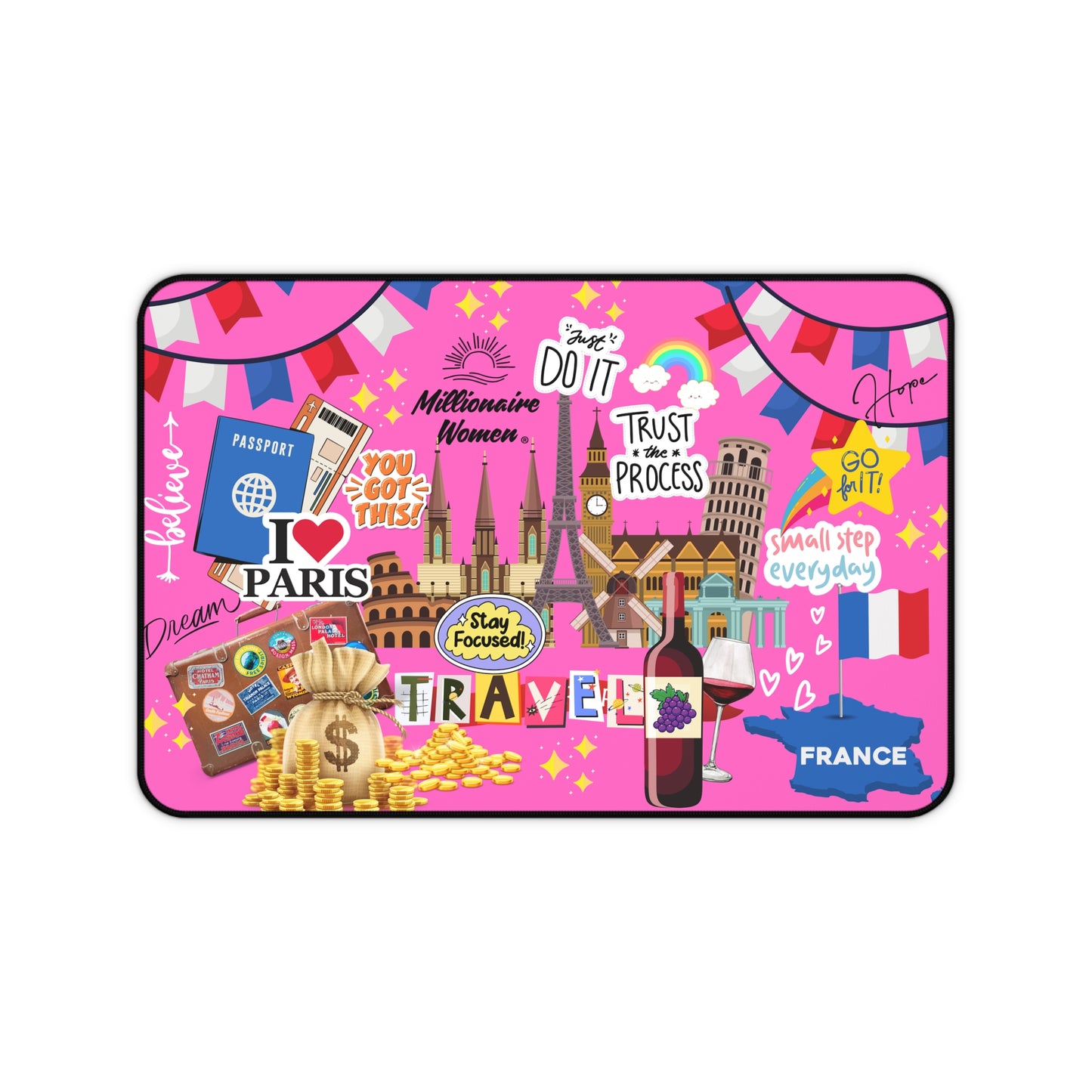 I Love Paris Desk Mat