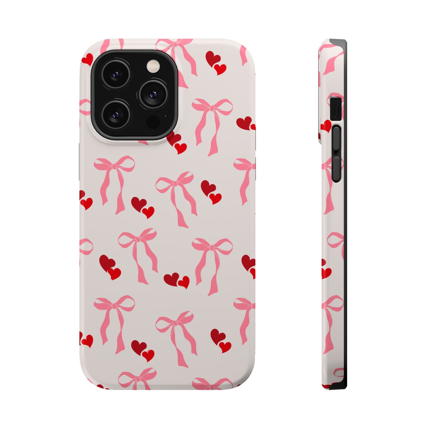 Pink Bows & Hearts MagSafe iPhone® Case