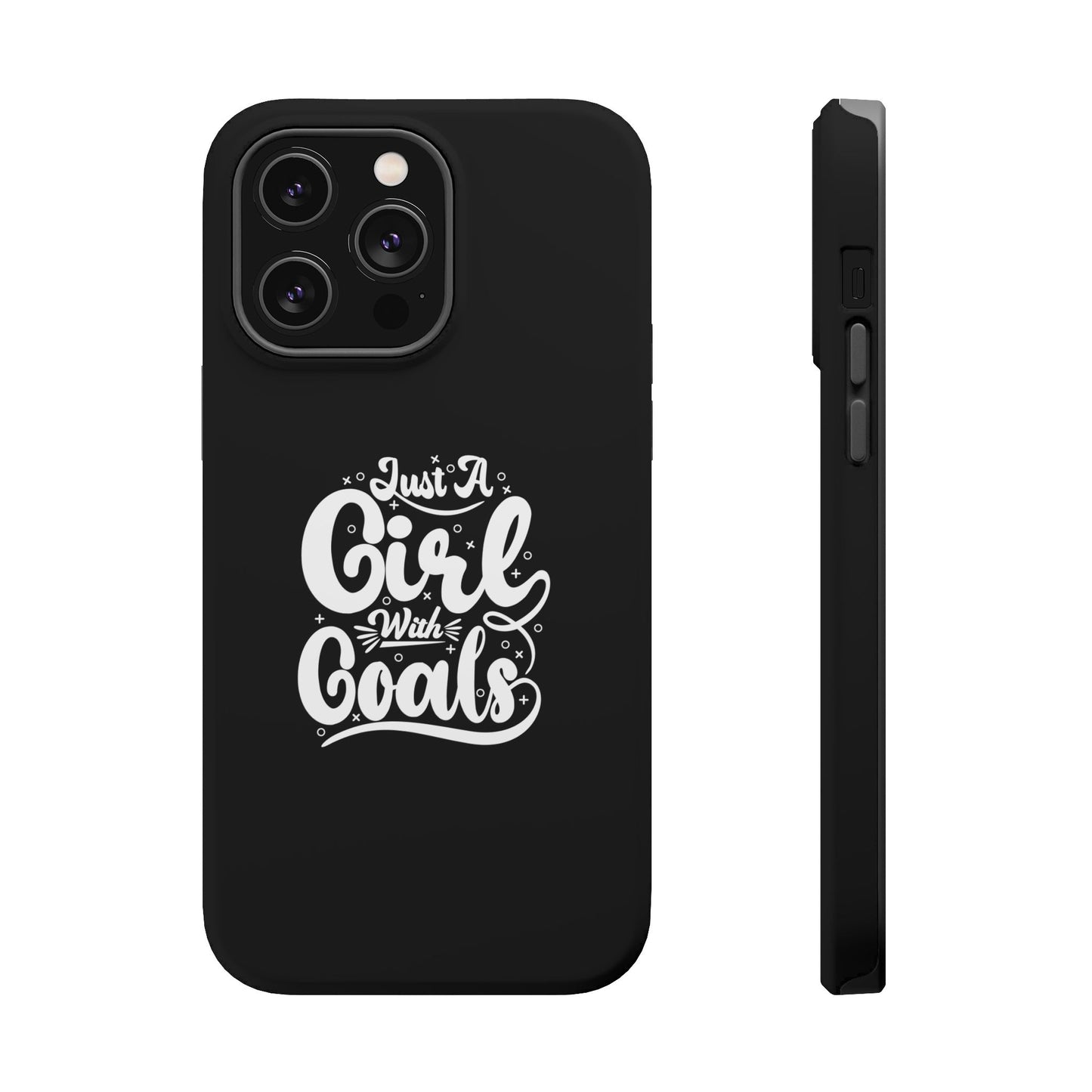 Girl with Goals MagSafe iPhone® Case Black