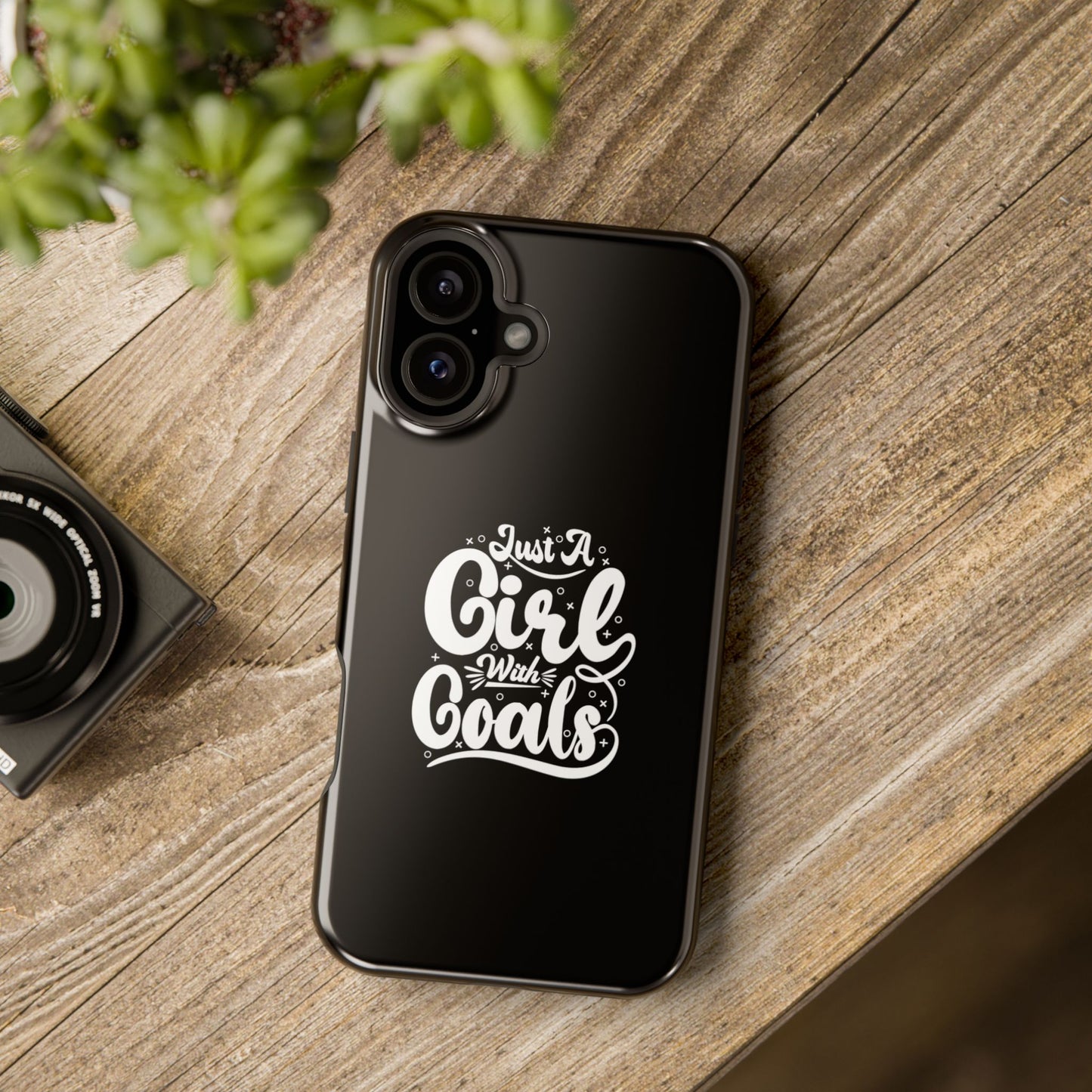 Girl with Goals MagSafe iPhone® Case Black