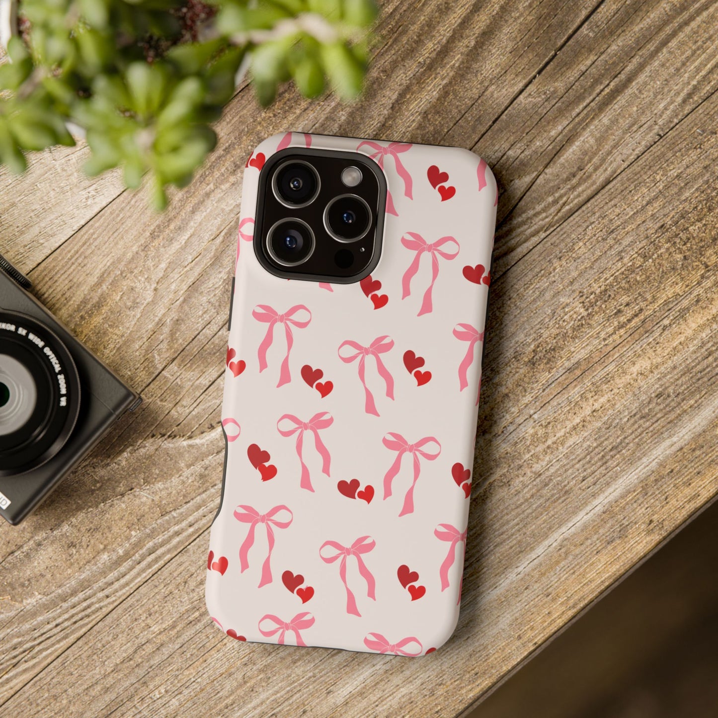 Pink Bows & Hearts MagSafe iPhone® Case