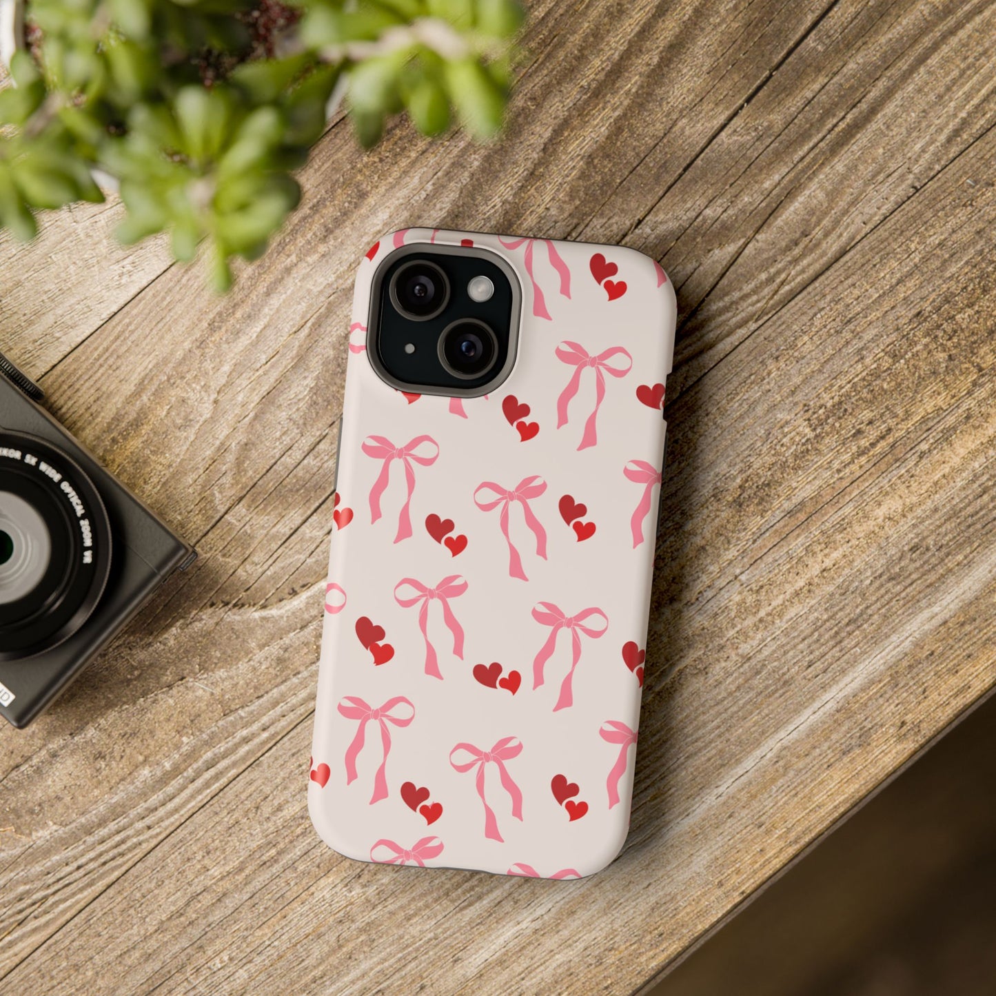 Pink Bows & Hearts MagSafe iPhone® Case