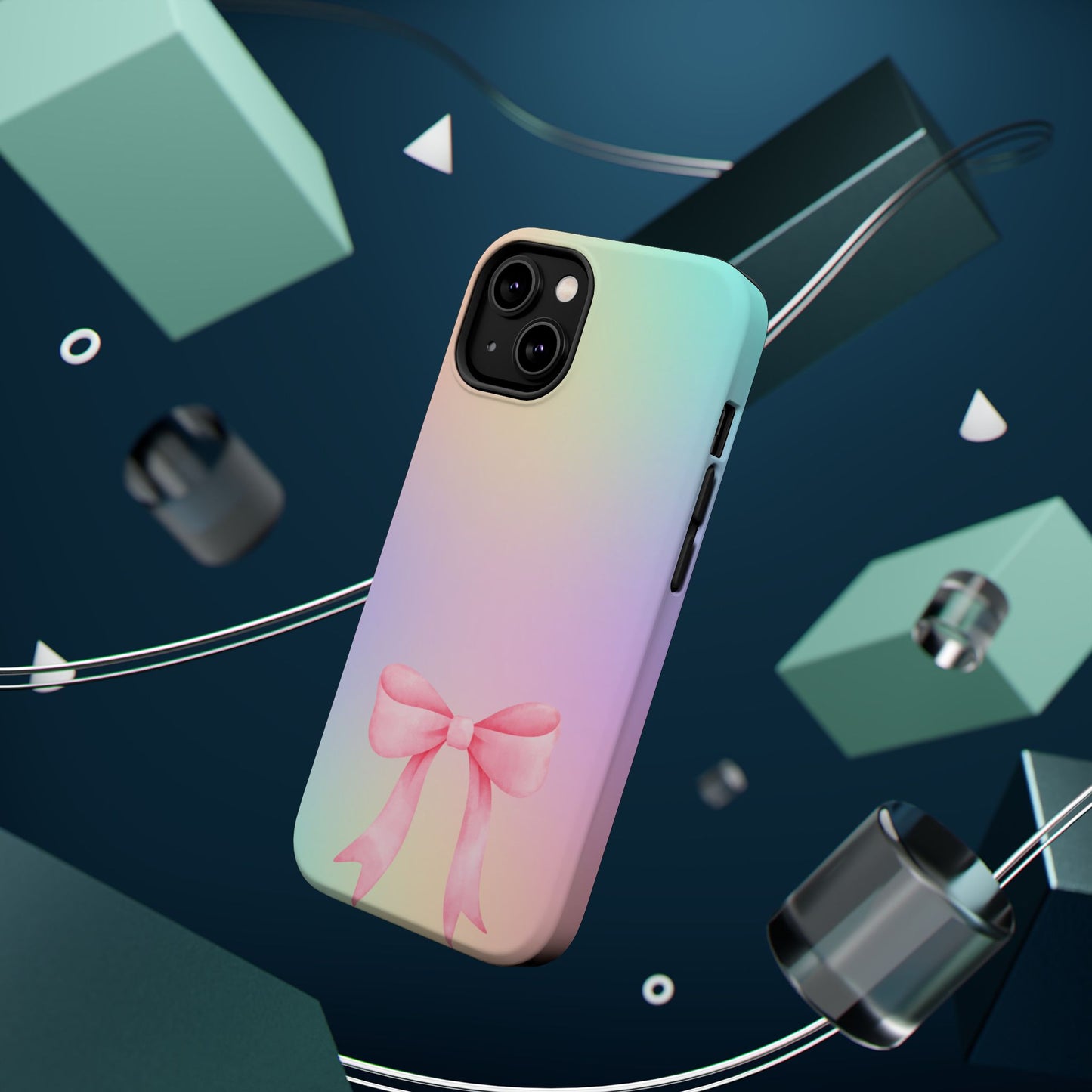 Pink Bow & Cotton Candy MagSafe iPhone® Case