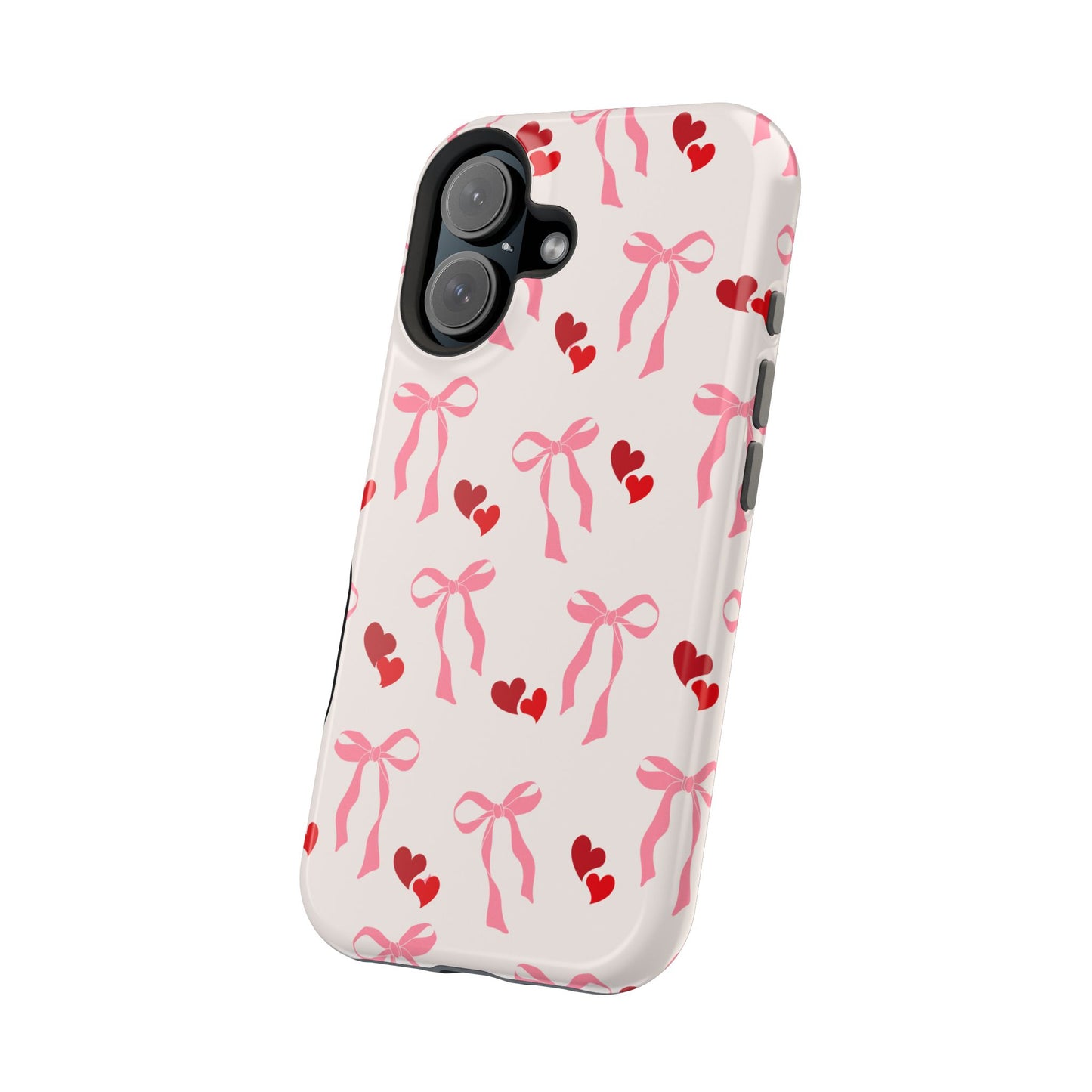 Pink Bows & Hearts MagSafe iPhone® Case
