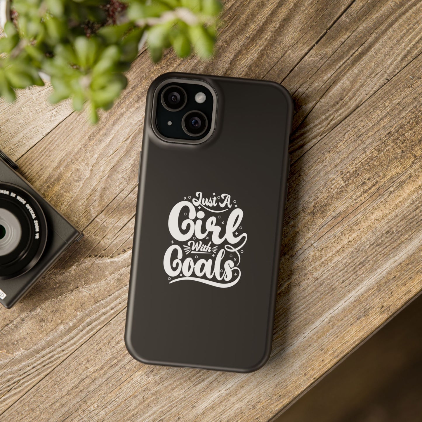 Girl with Goals MagSafe iPhone® Case Black