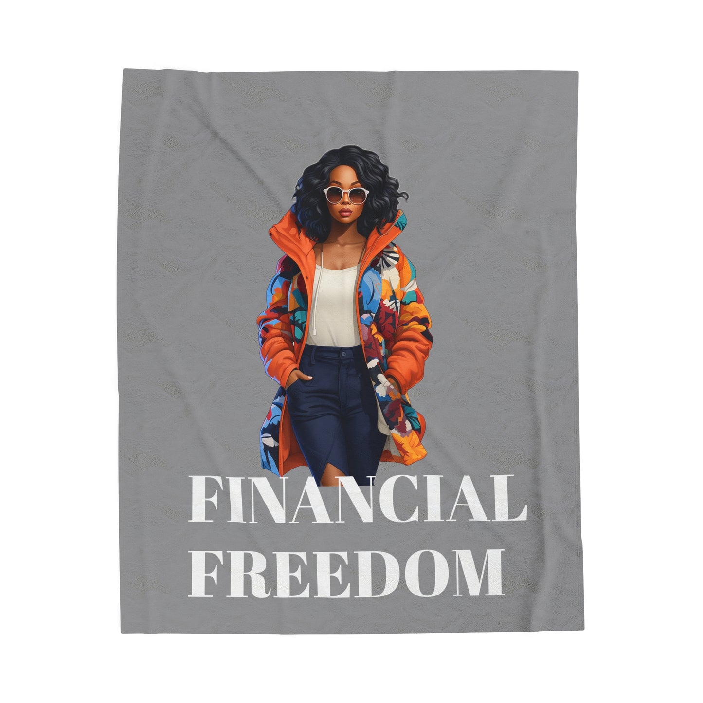 Financial Freedom Cozy Plush Throw Blanket