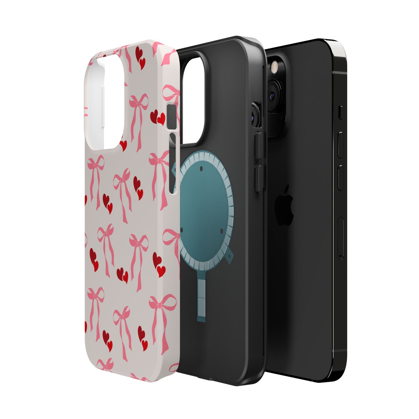 Pink Bows & Hearts MagSafe iPhone® Case
