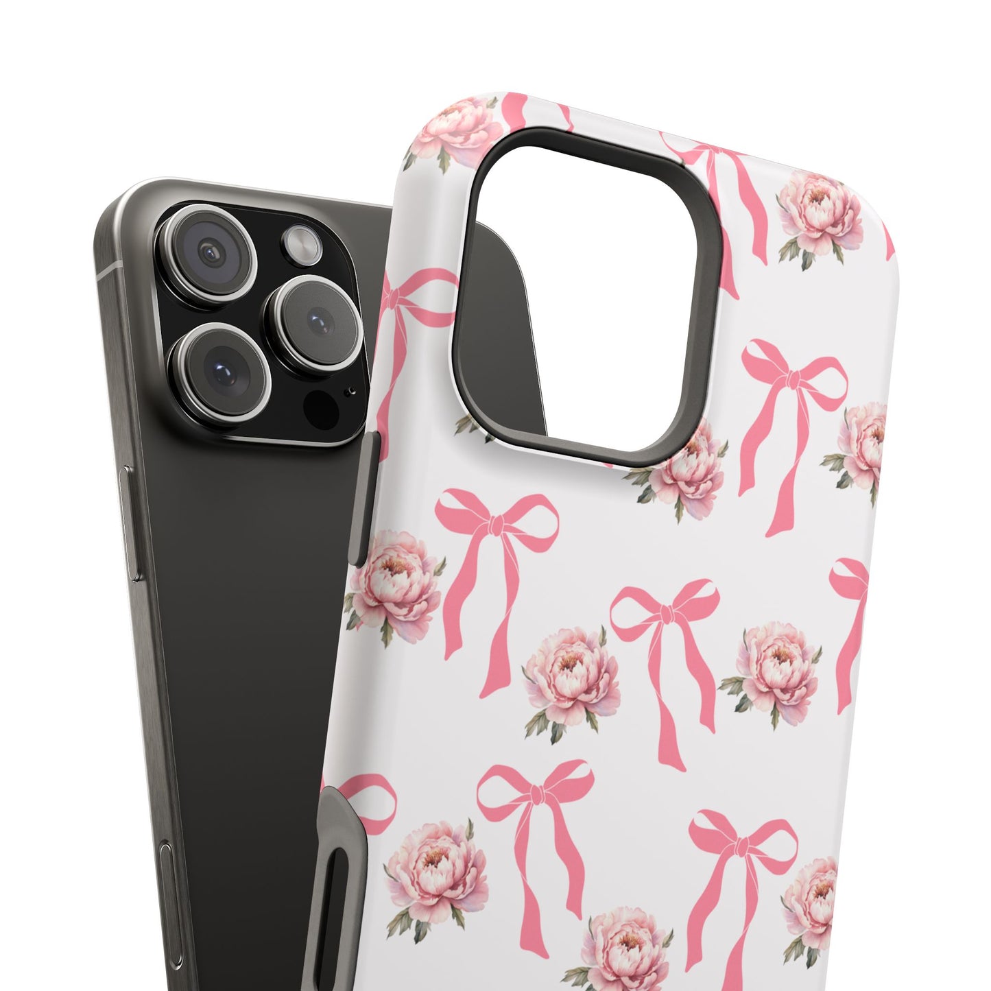Pink Bow & Flowers MagSafe iPhone® Case