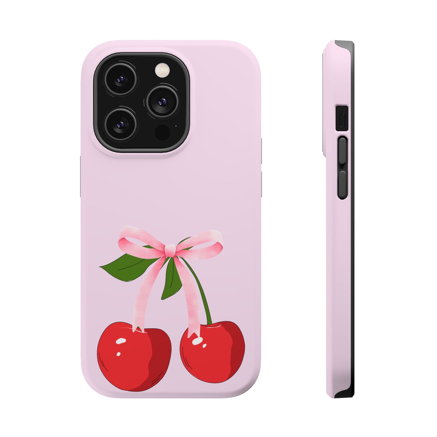 Pink Bow & Cherry MagSafe iPhone® Case