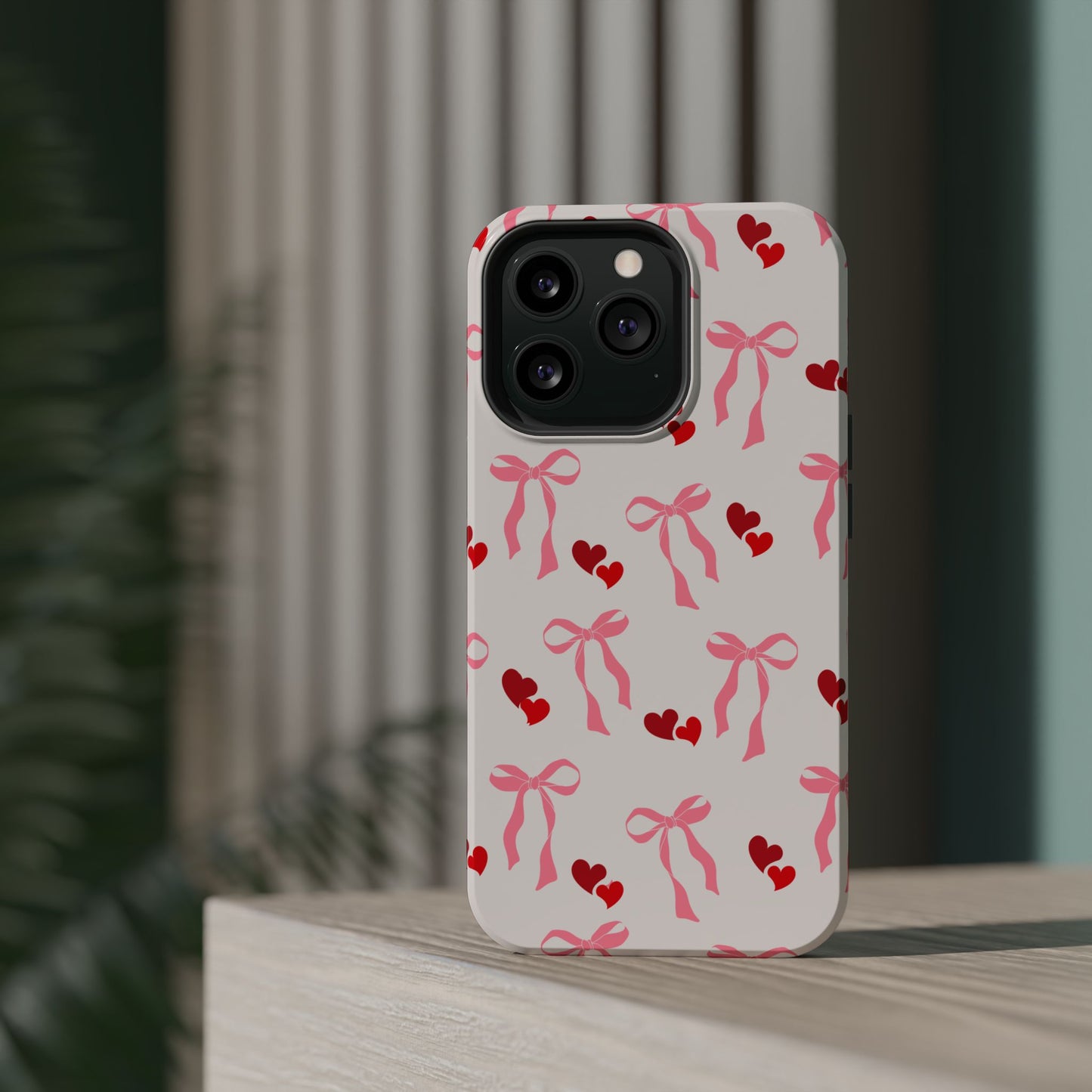 Pink Bows & Hearts MagSafe iPhone® Case