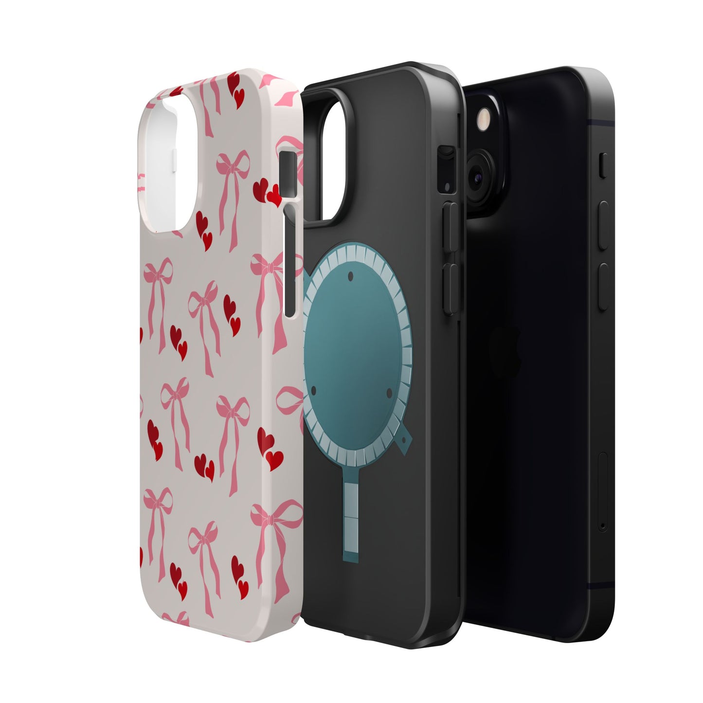 Pink Bows & Hearts MagSafe iPhone® Case