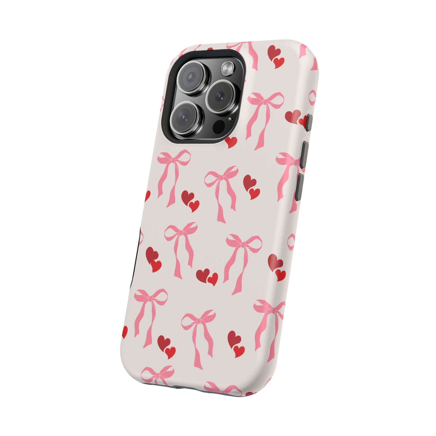 Pink Bows & Hearts MagSafe iPhone® Case