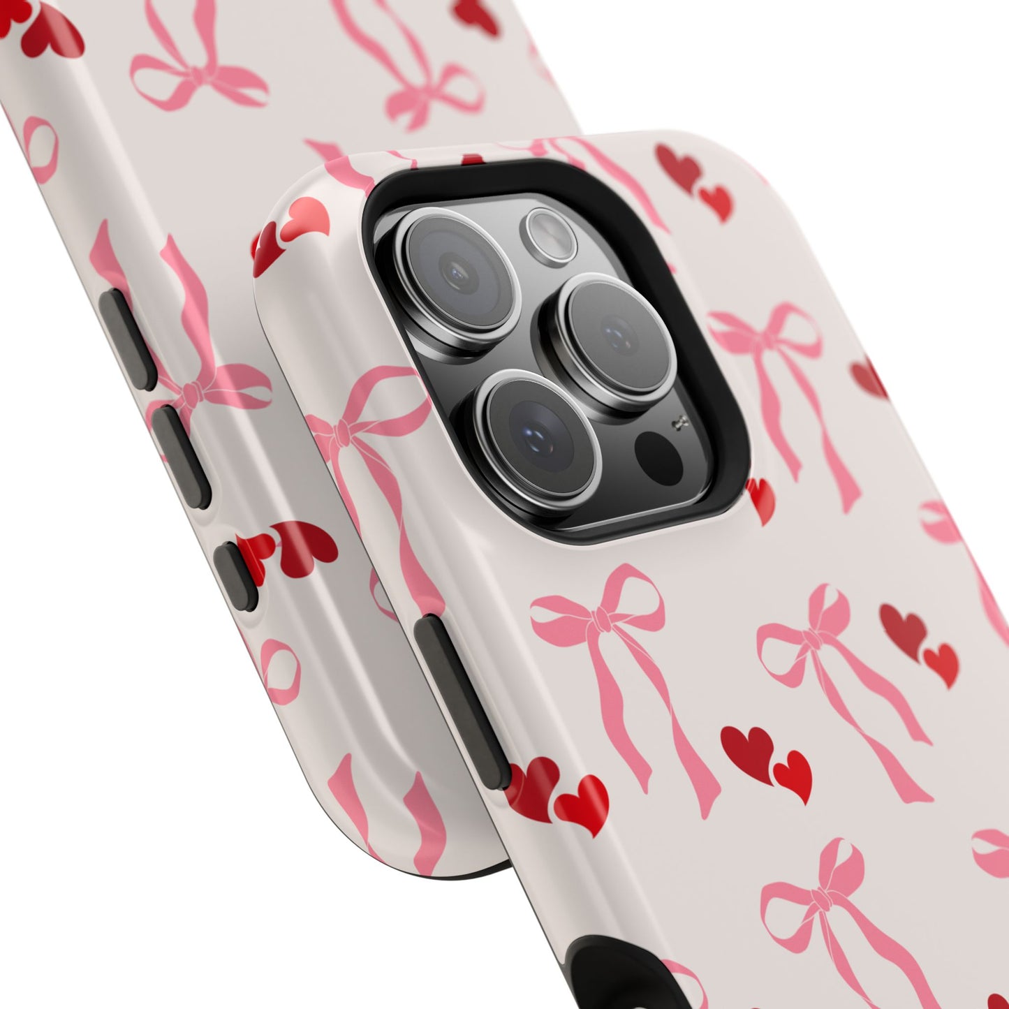 Pink Bows & Hearts MagSafe iPhone® Case