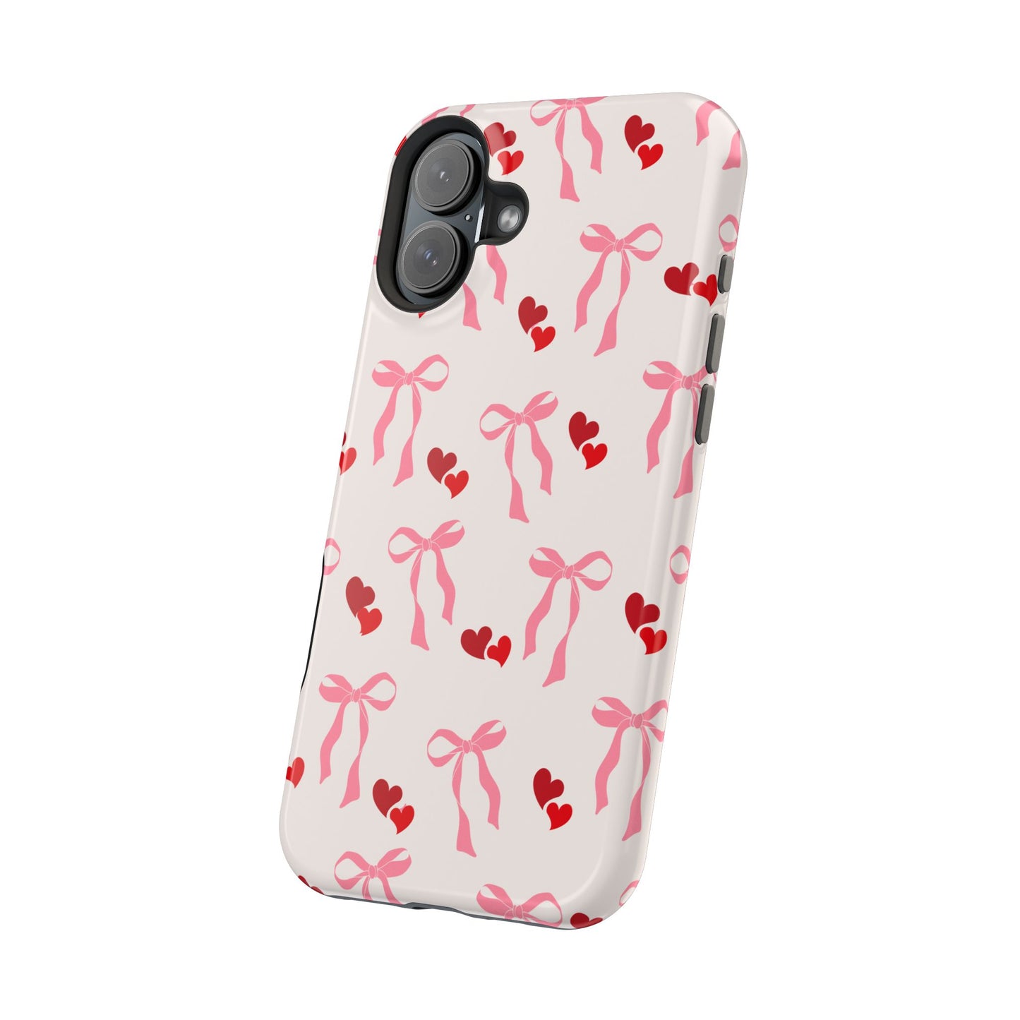 Pink Bows & Hearts MagSafe iPhone® Case