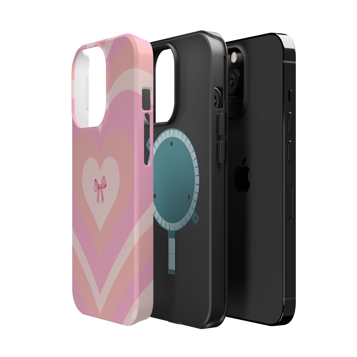 Pink Bow & Big Hearts MagSafe iPhone® Case