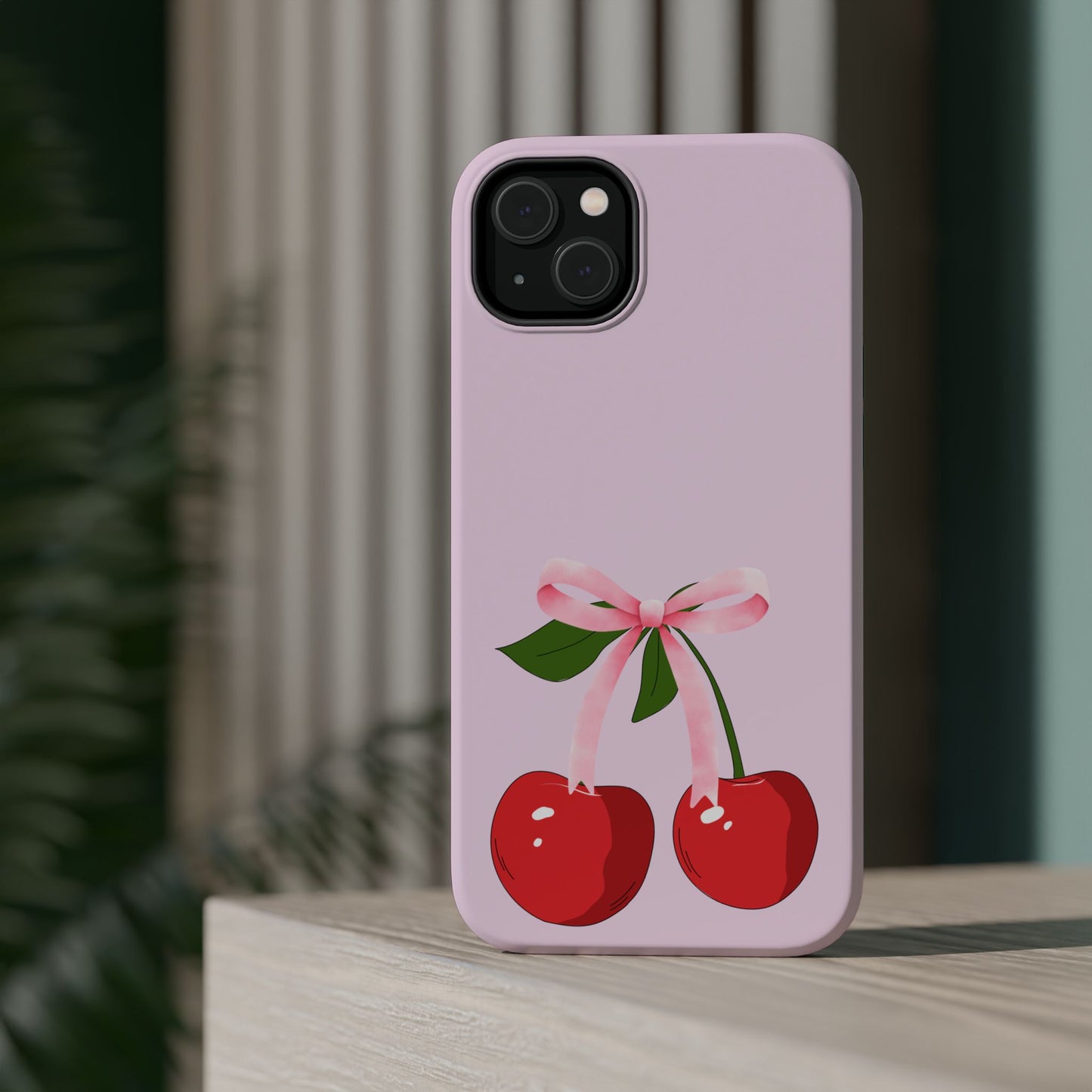 Pink Bow & Cherry MagSafe iPhone® Case