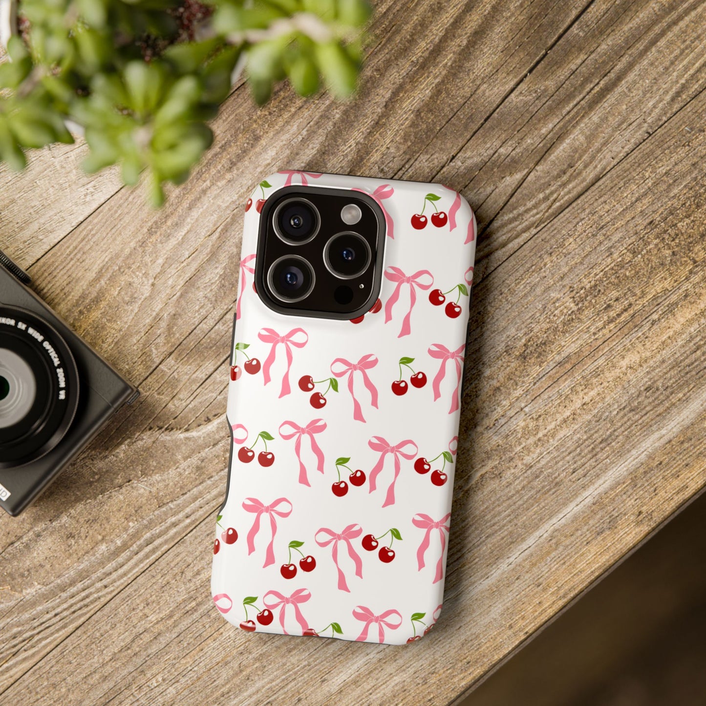 Pink Bows & Cherry MagSafe iPhone® Case