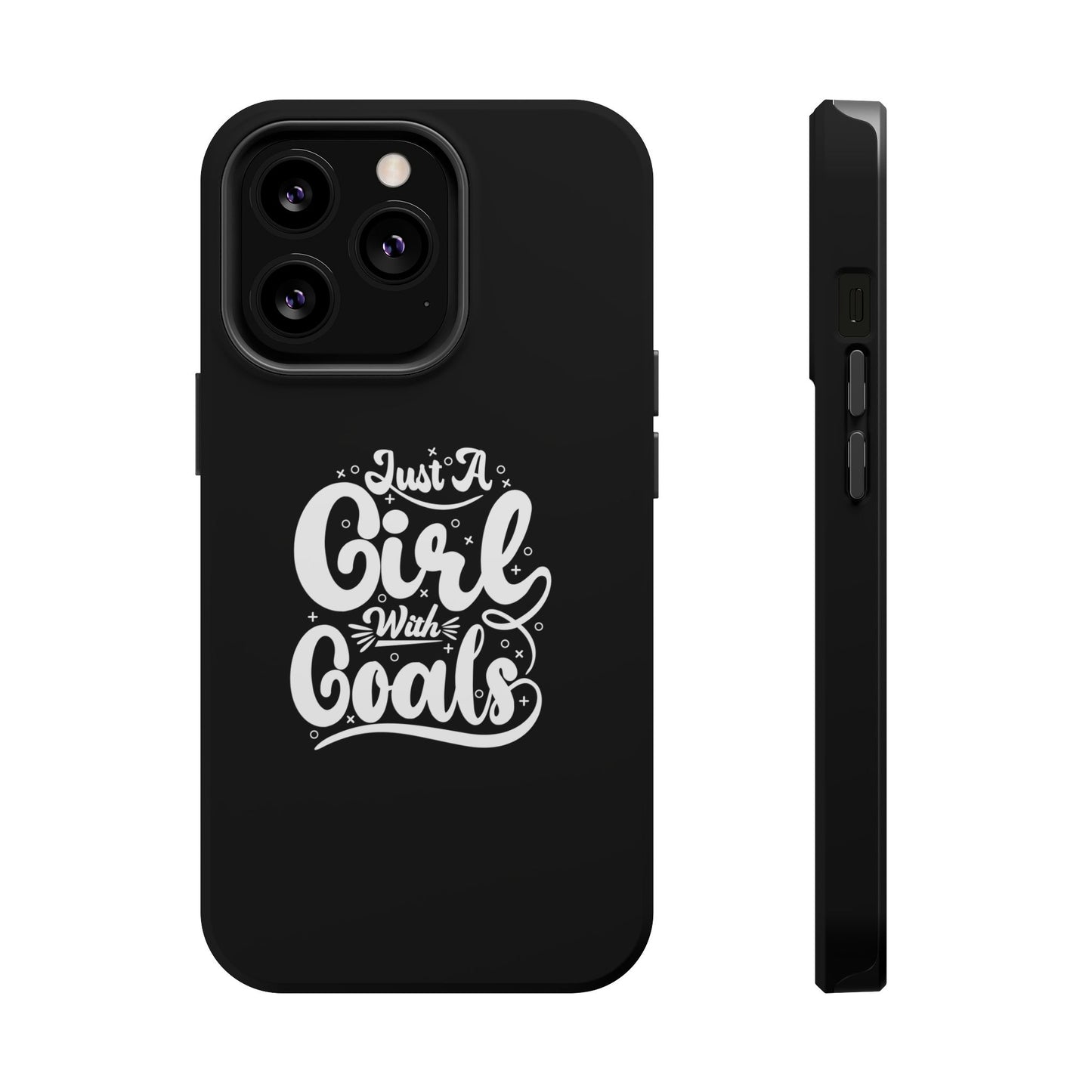 Girl with Goals MagSafe iPhone® Case Black