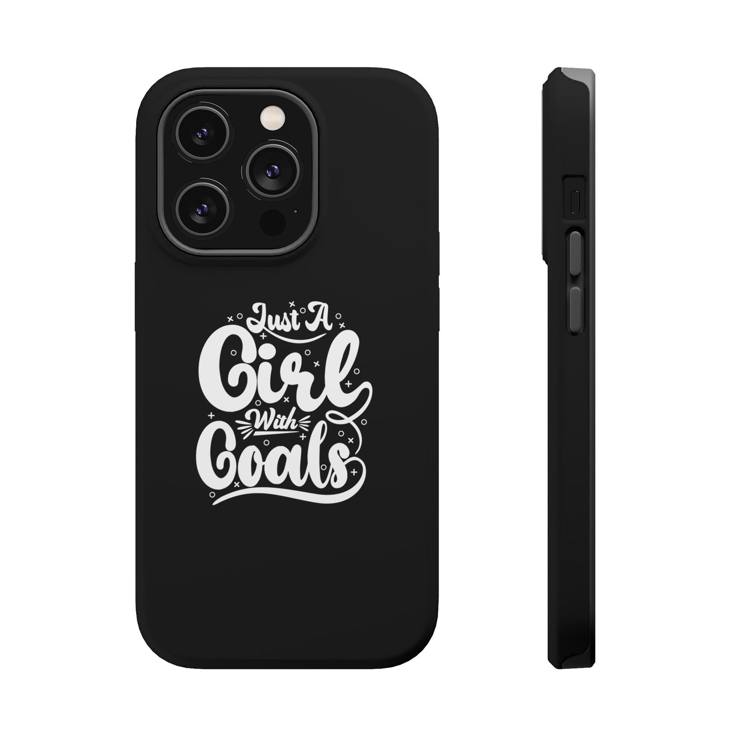 Girl with Goals MagSafe iPhone® Case Black