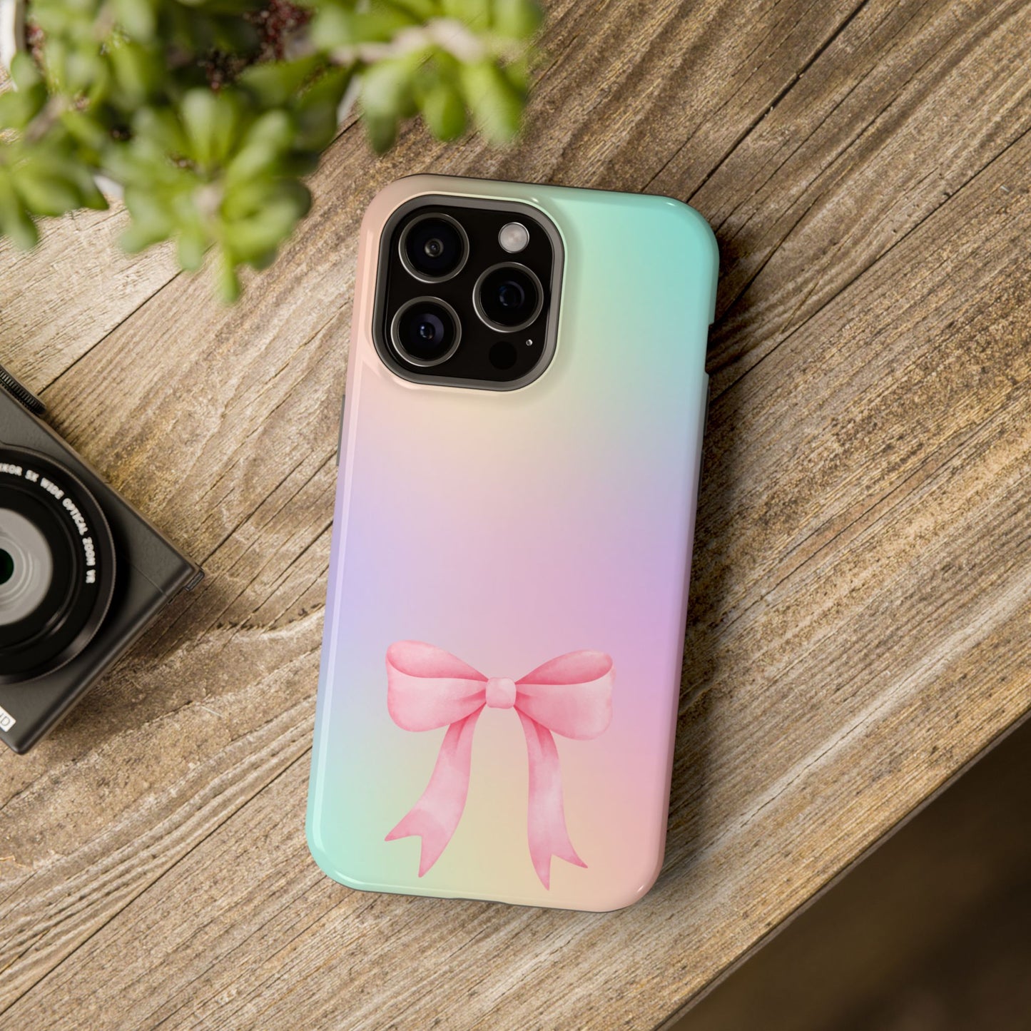 Pink Bow & Cotton Candy MagSafe iPhone® Case