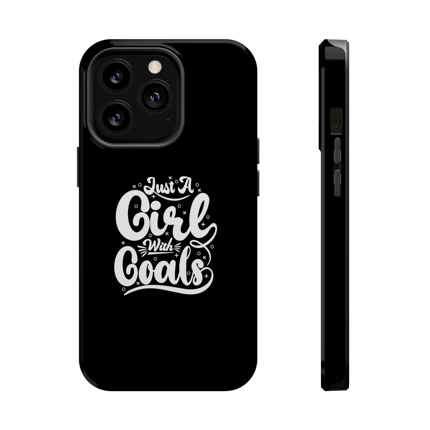 Girl with Goals MagSafe iPhone® Case Black