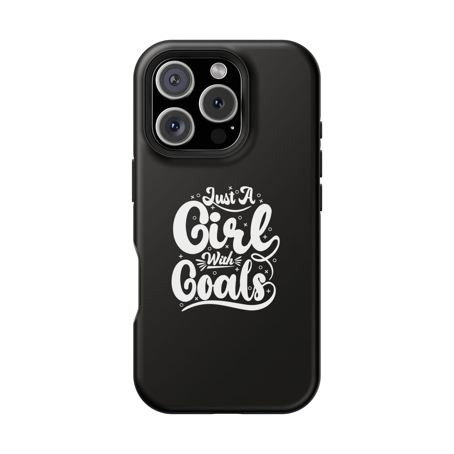 Girl with Goals MagSafe iPhone® Case Black