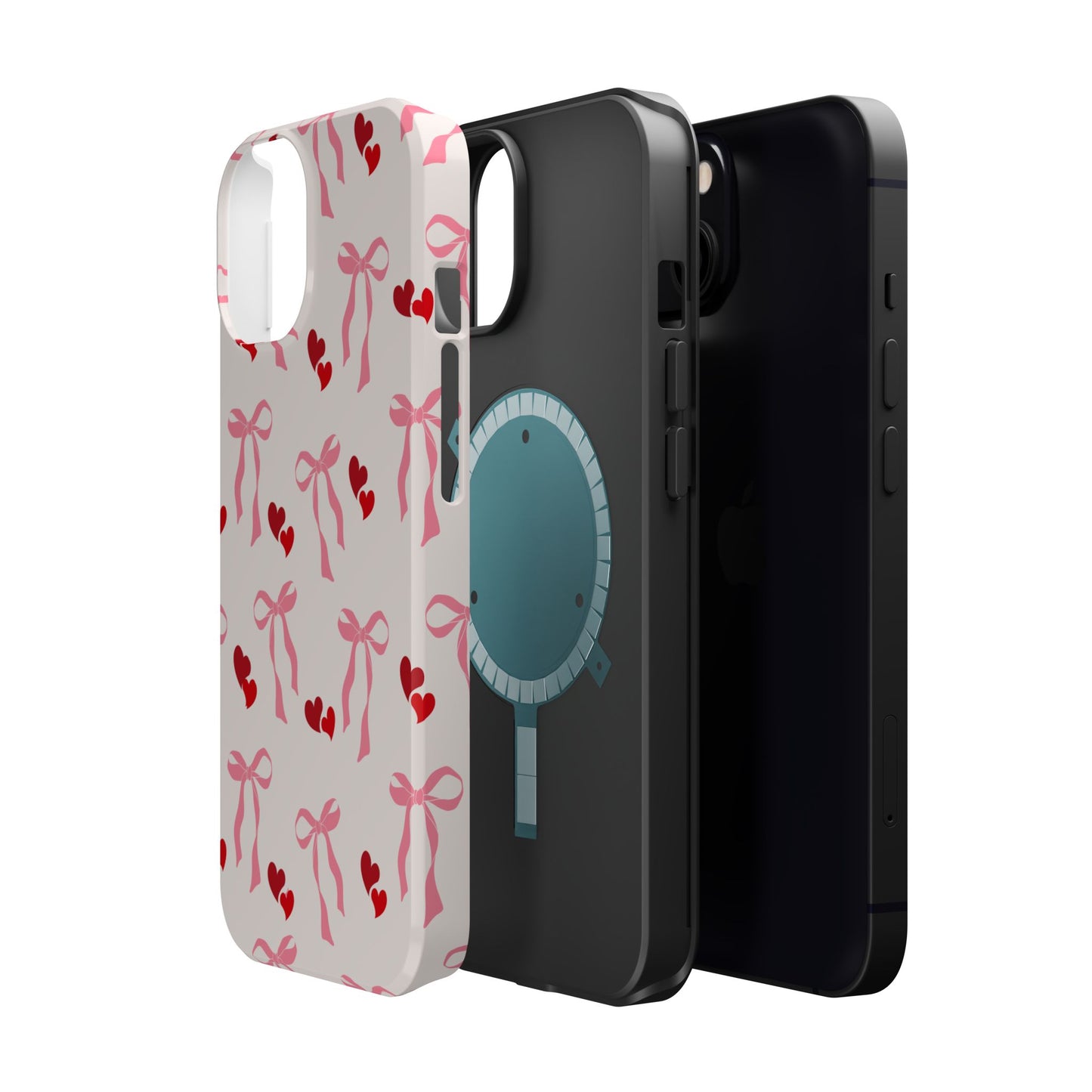 Pink Bows & Hearts MagSafe iPhone® Case