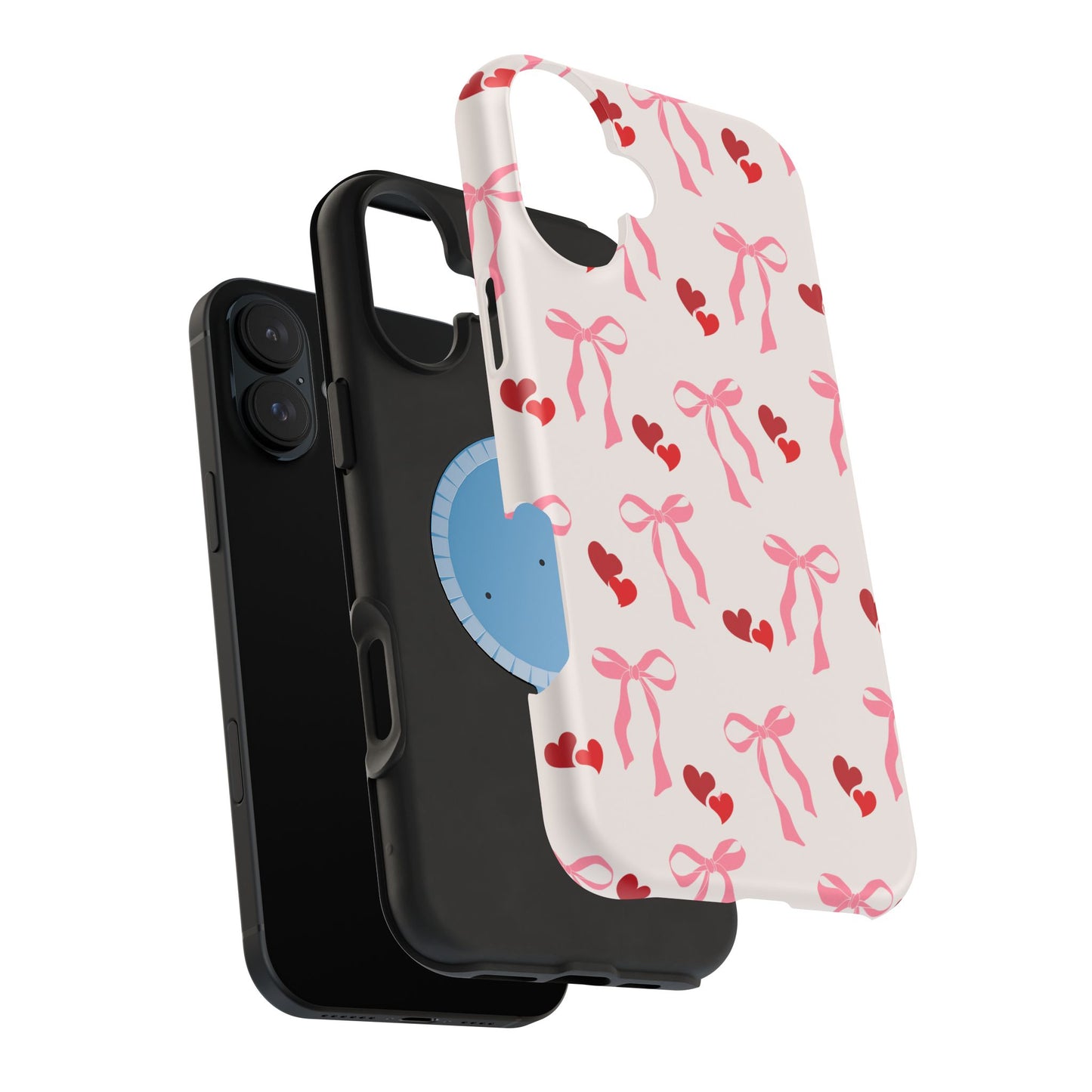 Pink Bows & Hearts MagSafe iPhone® Case