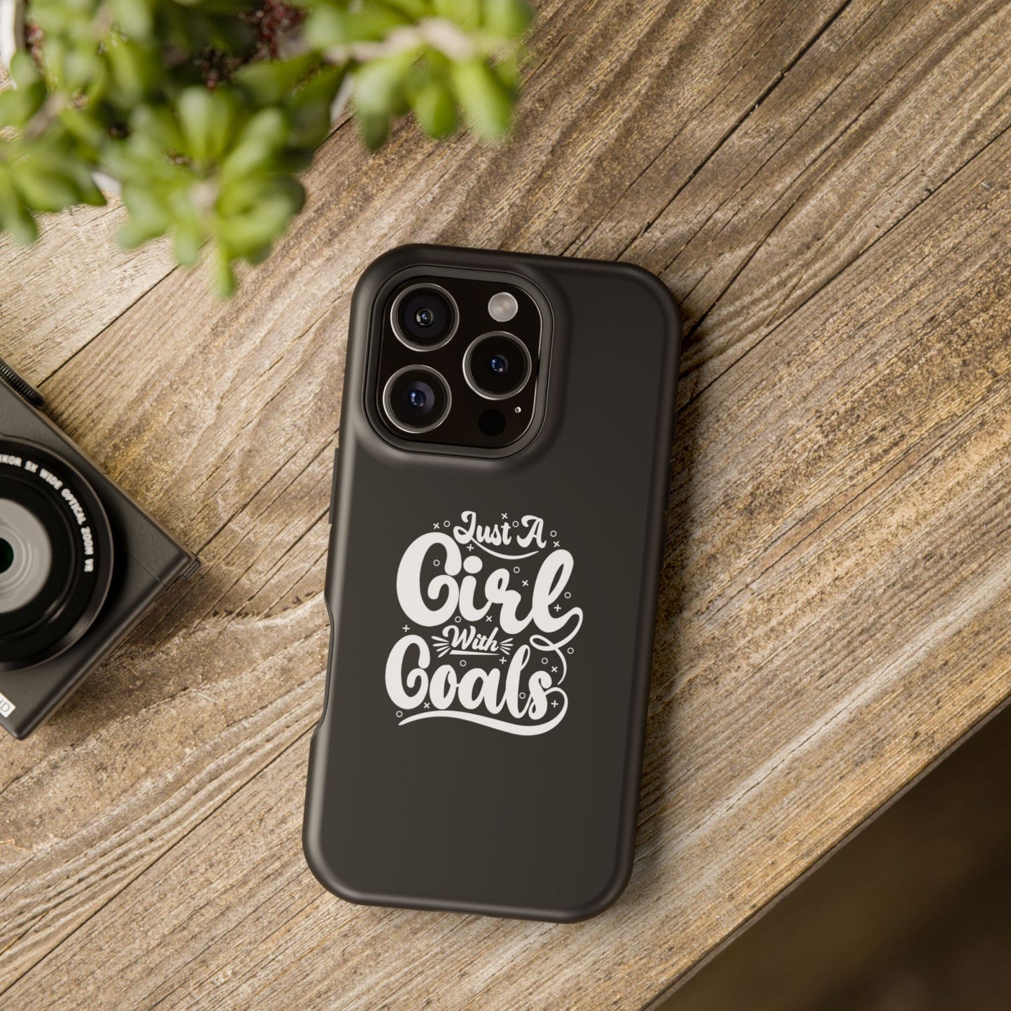 Girl with Goals MagSafe iPhone® Case Black