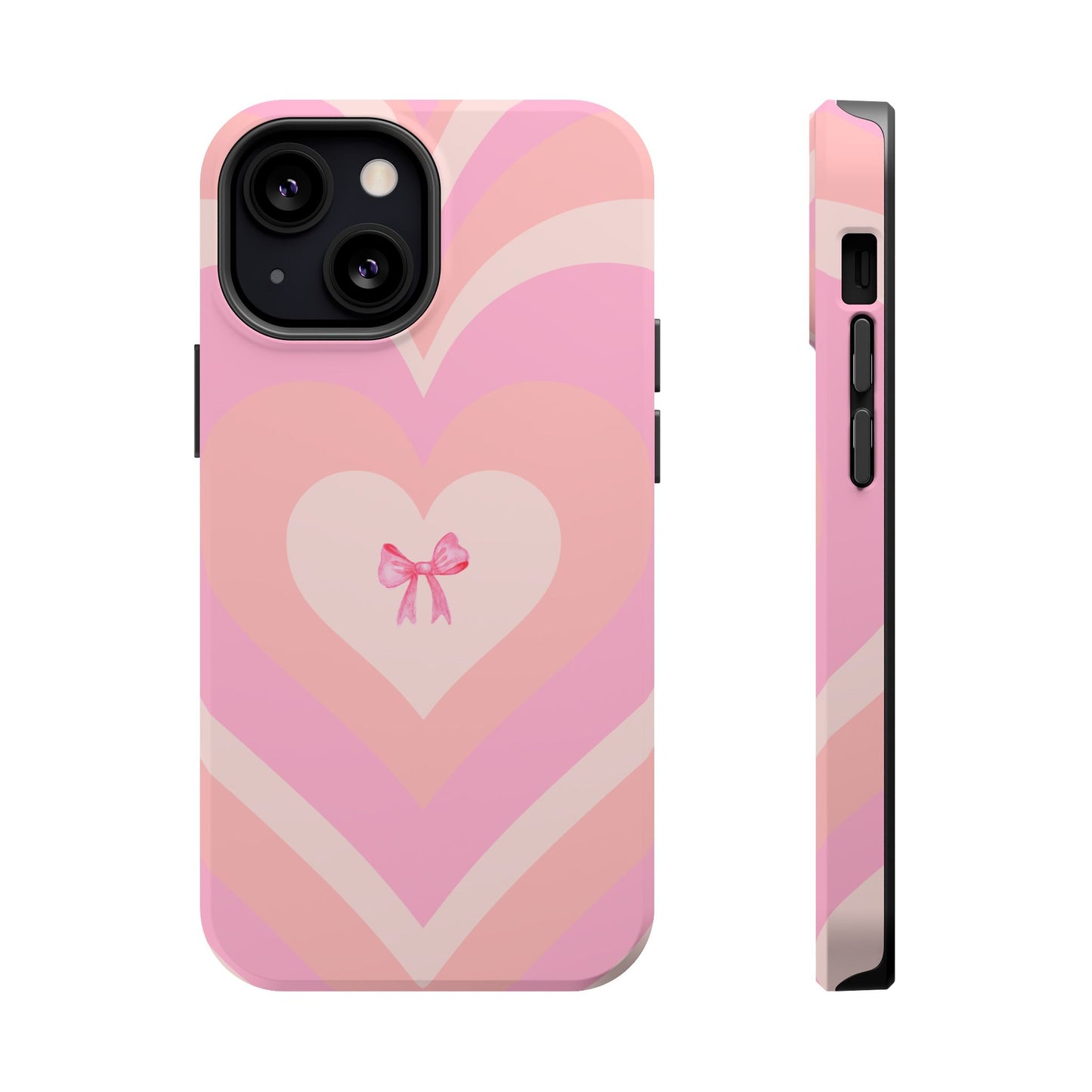Pink Bow & Big Hearts MagSafe iPhone® Case