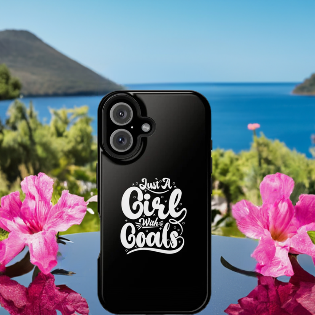 Girl with Goals MagSafe iPhone® Case Black