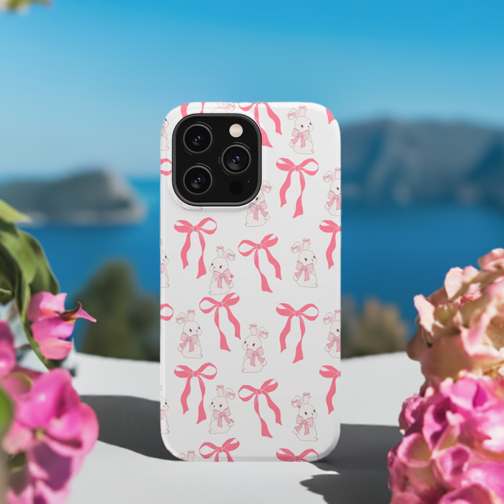 Pink Bows & Bunnies MagSafe iPhone® Case