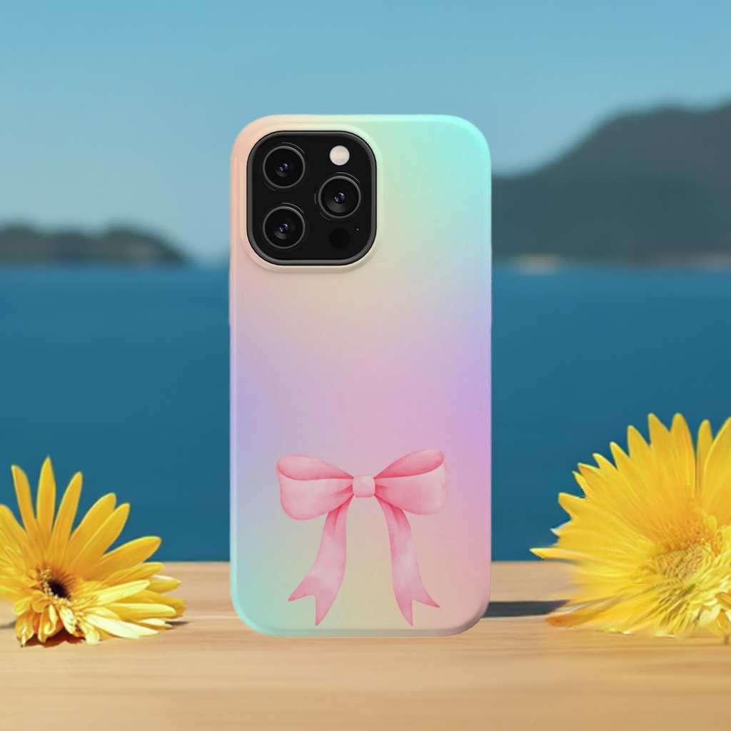Pink Bow & Cotton Candy MagSafe iPhone® Case