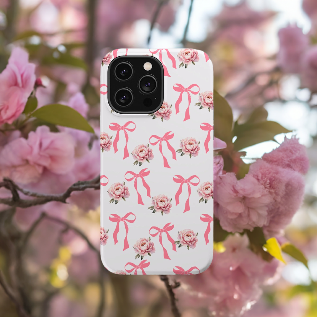 Pink Bows & Flowers MagSafe iPhone® Case