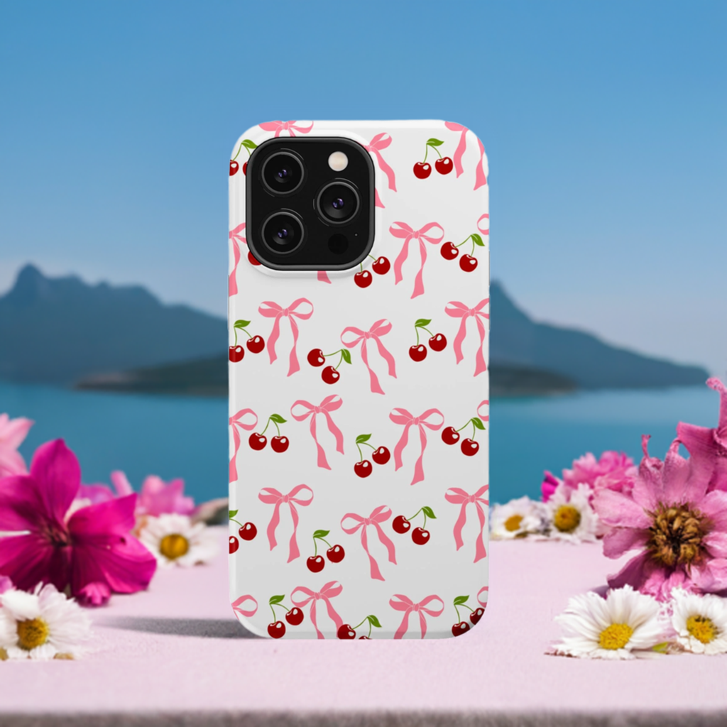 Pink Bows & Cherry MagSafe iPhone® Case