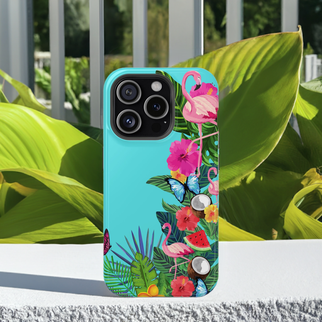 Pink Flamingo MagSafe iPhone® Case