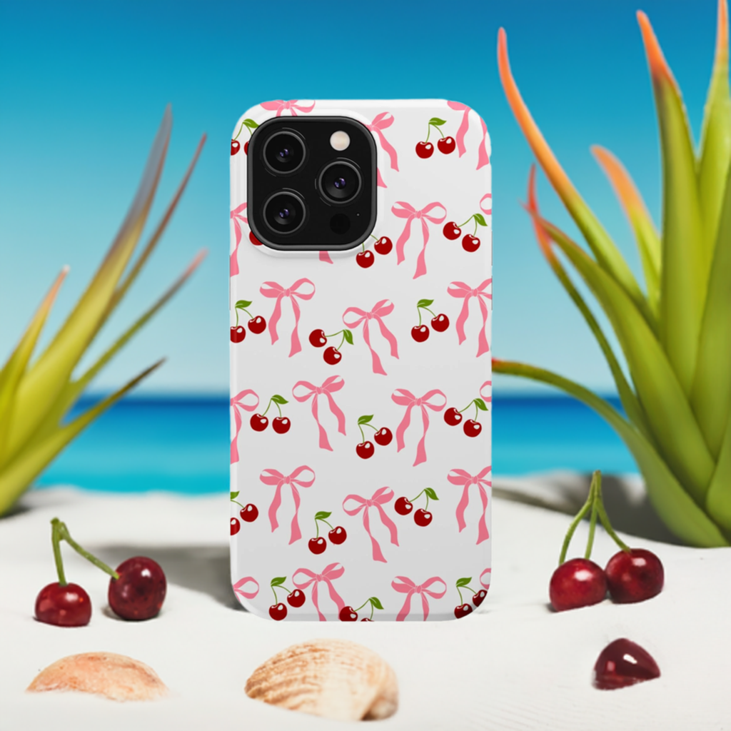 Pink Bows & Cherry MagSafe iPhone® Case
