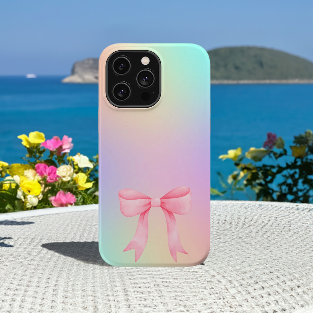 Pink Bow & Cotton Candy MagSafe iPhone® Case