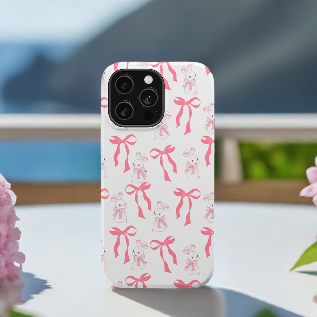 Pink Bows & Bunnies MagSafe iPhone® Case