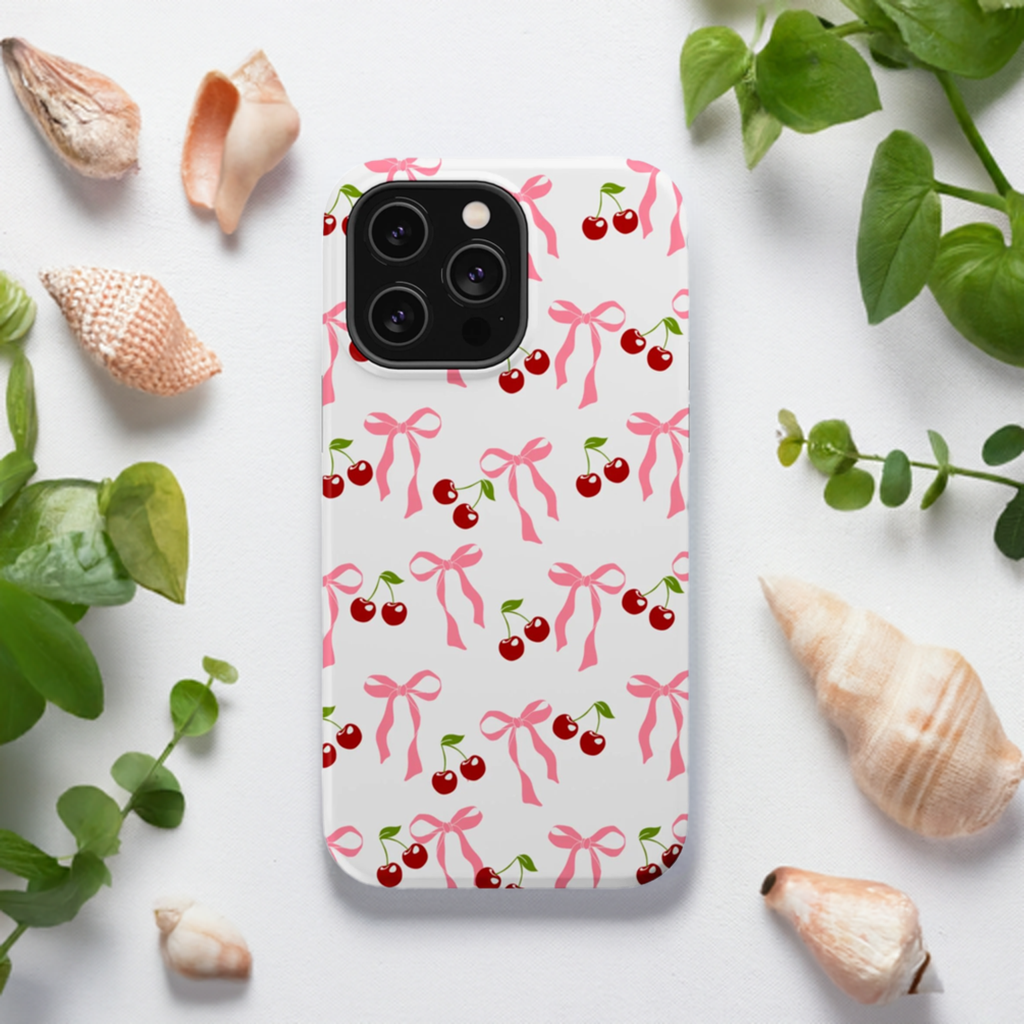 Pink Bows & Cherry MagSafe iPhone® Case