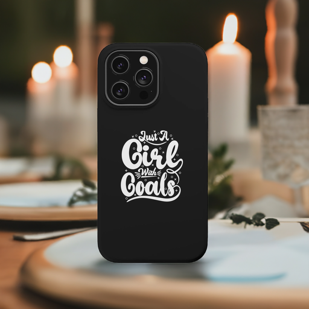 Girl with Goals MagSafe iPhone® Case Black