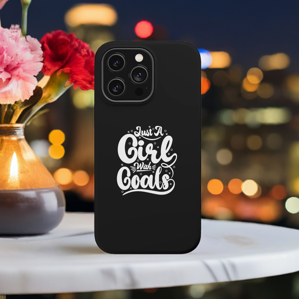 Girl with Goals MagSafe iPhone® Case Black