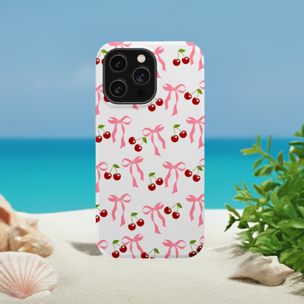 Pink Bows & Cherry MagSafe iPhone® Case