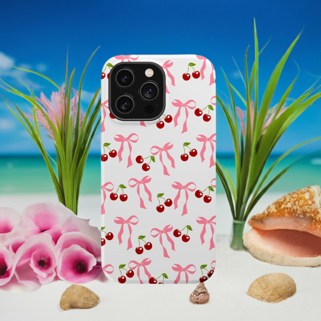 Pink Bows & Cherry MagSafe iPhone® Case