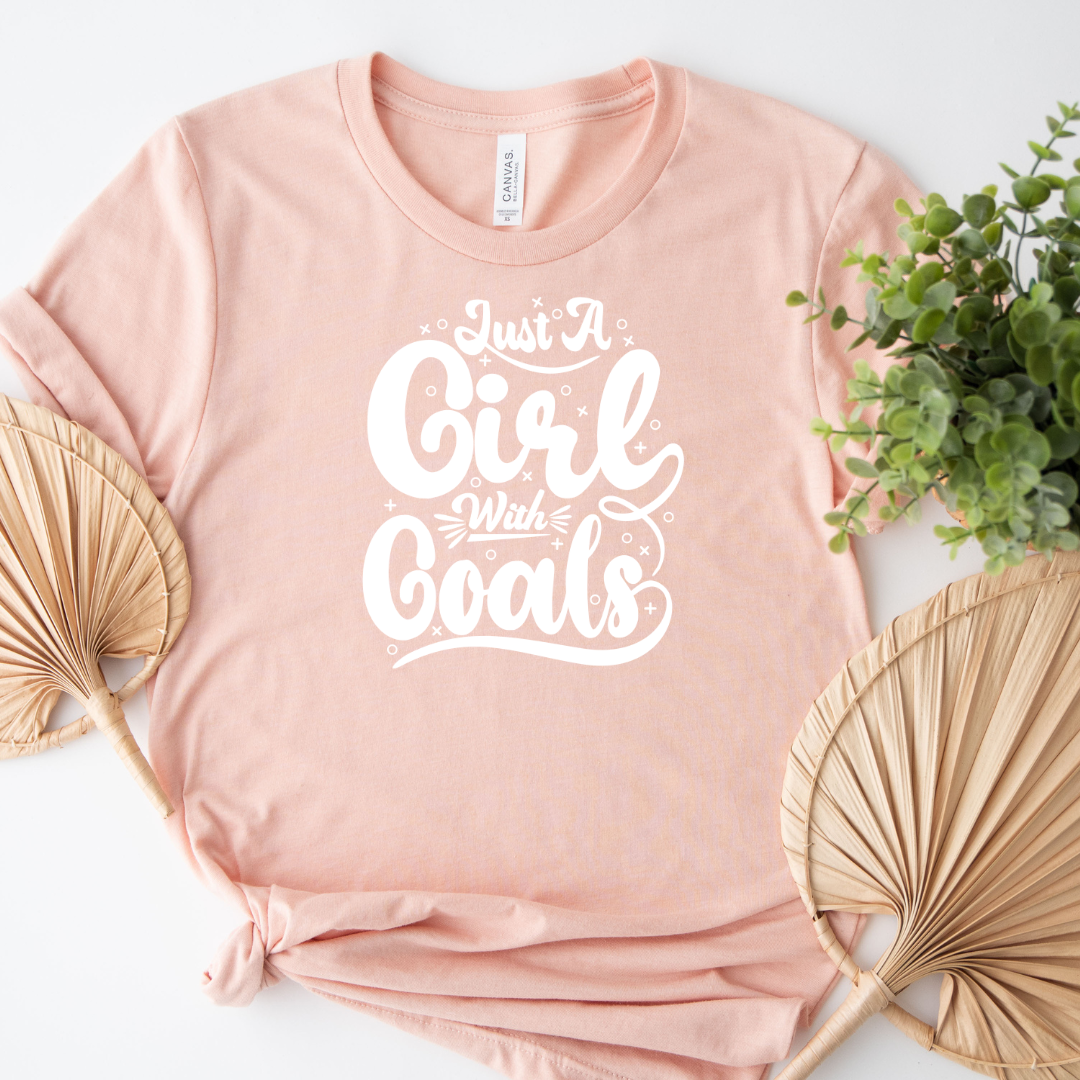 Just a Girl with Goals Soft Cotton Tee