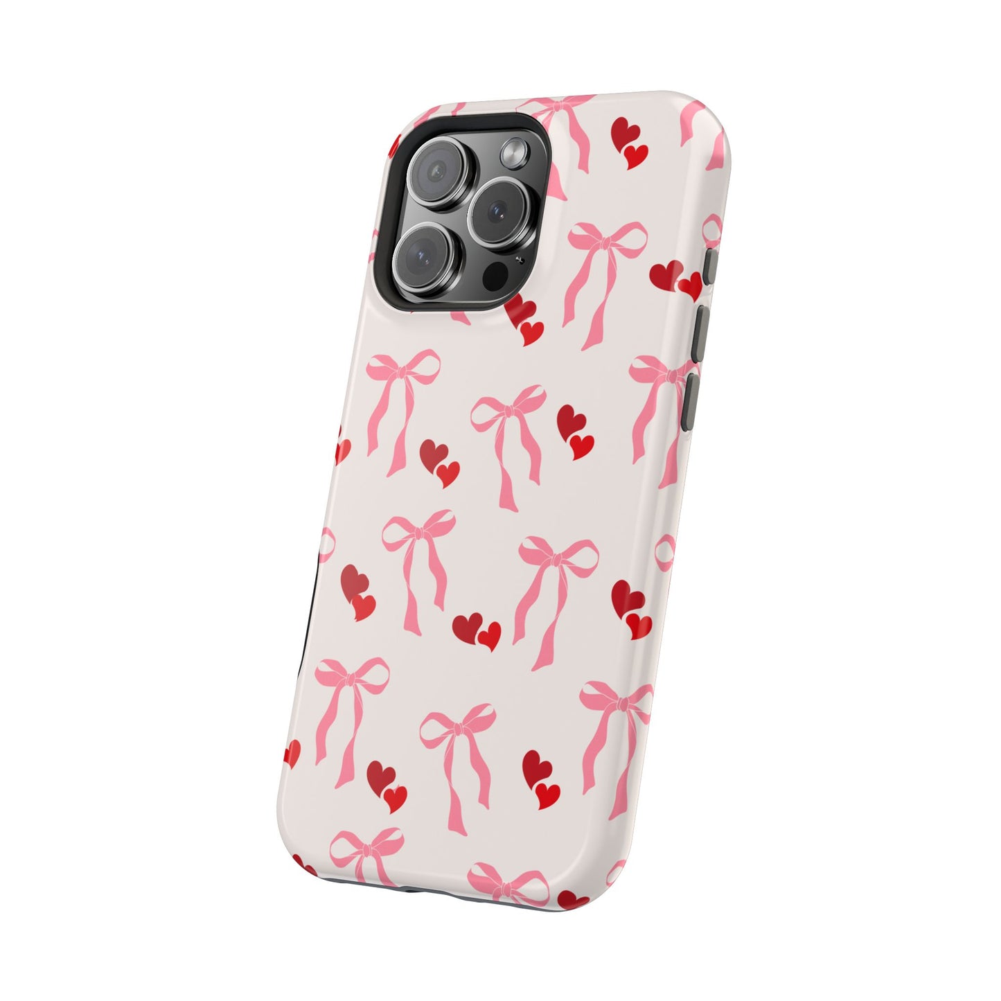 Pink Bows & Hearts MagSafe iPhone® Case