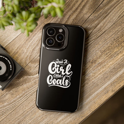 Girl with Goals MagSafe iPhone® Case Black