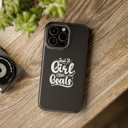 Girl with Goals MagSafe iPhone® Case Black