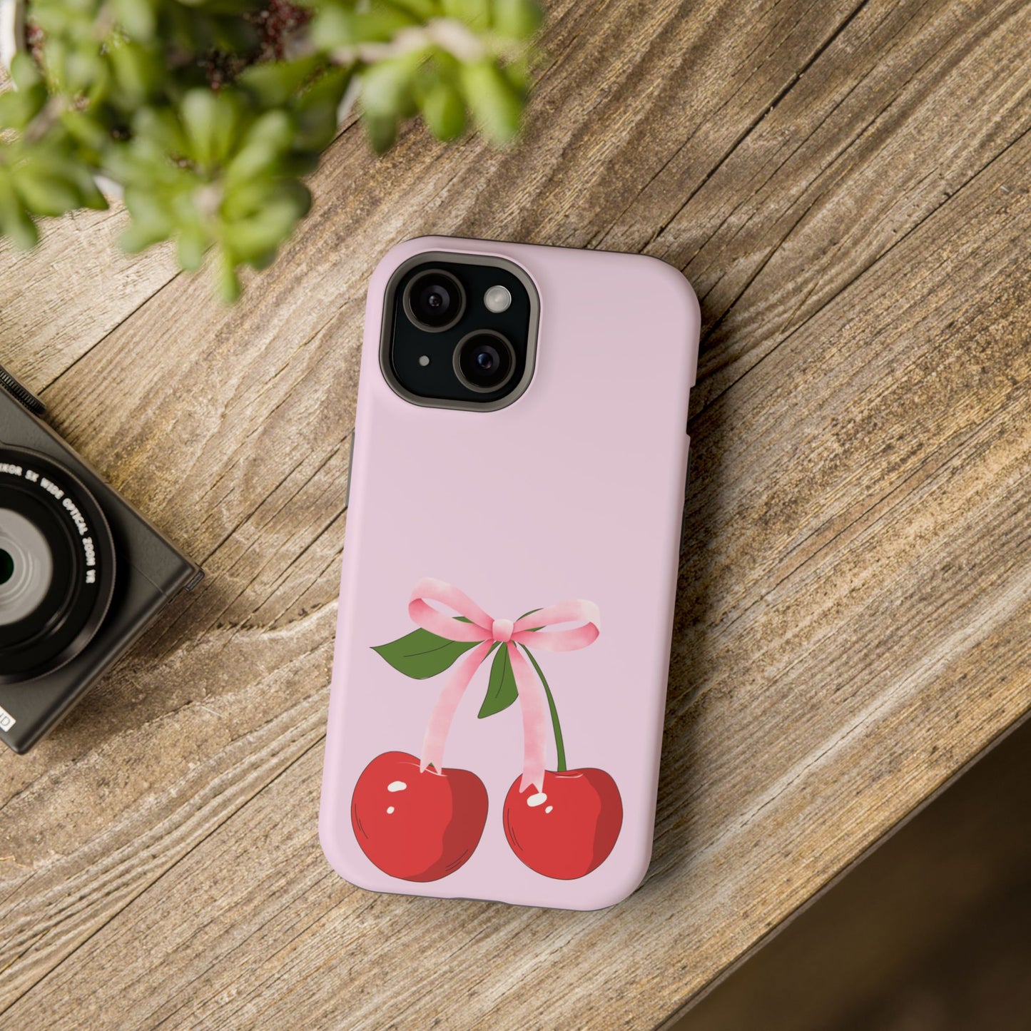 Pink Bow & Cherry MagSafe iPhone® Case