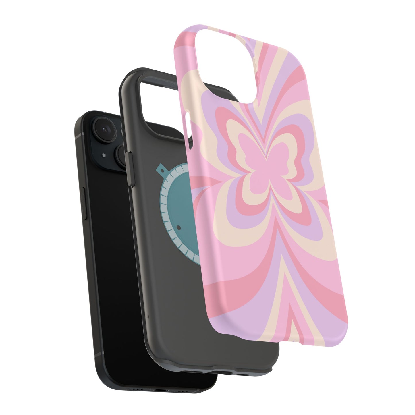 Pink Bow & Butterfly MagSafe iPhone® Case